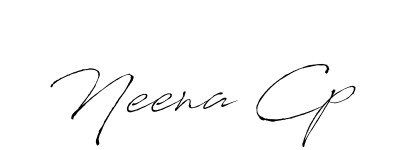 Neena Cp stylish signature style. Best Handwritten Sign (Antro_Vectra) for my name. Handwritten Signature Collection Ideas for my name Neena Cp. Neena Cp signature style 6 images and pictures png