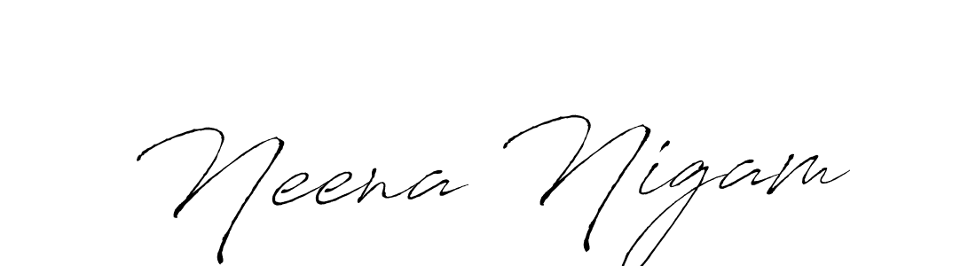 Antro_Vectra is a professional signature style that is perfect for those who want to add a touch of class to their signature. It is also a great choice for those who want to make their signature more unique. Get Neena Nigam name to fancy signature for free. Neena Nigam signature style 6 images and pictures png