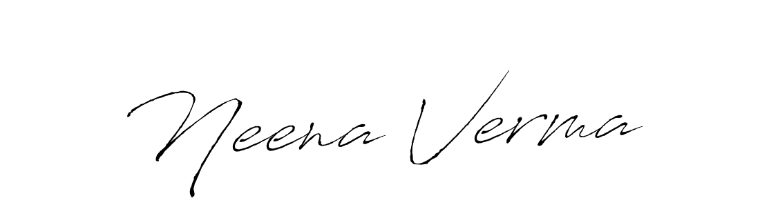 Design your own signature with our free online signature maker. With this signature software, you can create a handwritten (Antro_Vectra) signature for name Neena Verma. Neena Verma signature style 6 images and pictures png