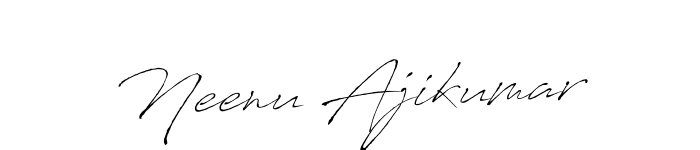 Also we have Neenu Ajikumar name is the best signature style. Create professional handwritten signature collection using Antro_Vectra autograph style. Neenu Ajikumar signature style 6 images and pictures png