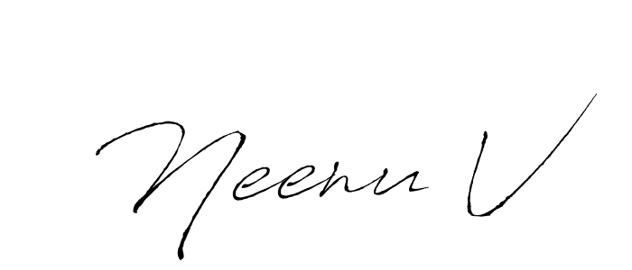 How to Draw Neenu V signature style? Antro_Vectra is a latest design signature styles for name Neenu V. Neenu V signature style 6 images and pictures png