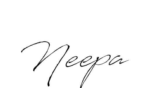 Neepa stylish signature style. Best Handwritten Sign (Antro_Vectra) for my name. Handwritten Signature Collection Ideas for my name Neepa. Neepa signature style 6 images and pictures png