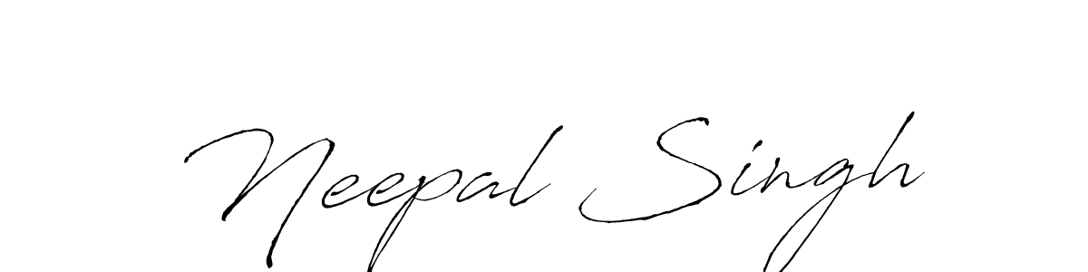 Make a beautiful signature design for name Neepal Singh. With this signature (Antro_Vectra) style, you can create a handwritten signature for free. Neepal Singh signature style 6 images and pictures png
