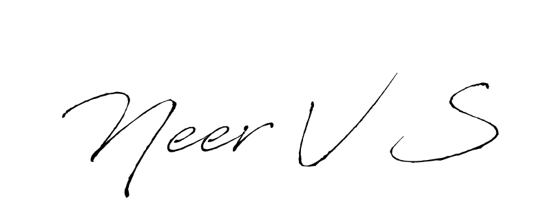 Best and Professional Signature Style for Neer V S. Antro_Vectra Best Signature Style Collection. Neer V S signature style 6 images and pictures png