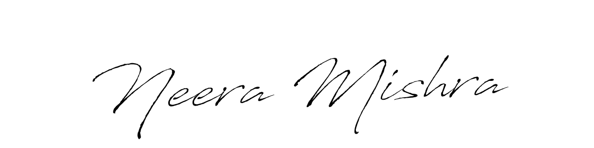 Make a beautiful signature design for name Neera Mishra. With this signature (Antro_Vectra) style, you can create a handwritten signature for free. Neera Mishra signature style 6 images and pictures png