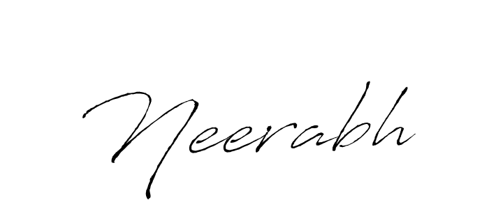 How to make Neerabh signature? Antro_Vectra is a professional autograph style. Create handwritten signature for Neerabh name. Neerabh signature style 6 images and pictures png