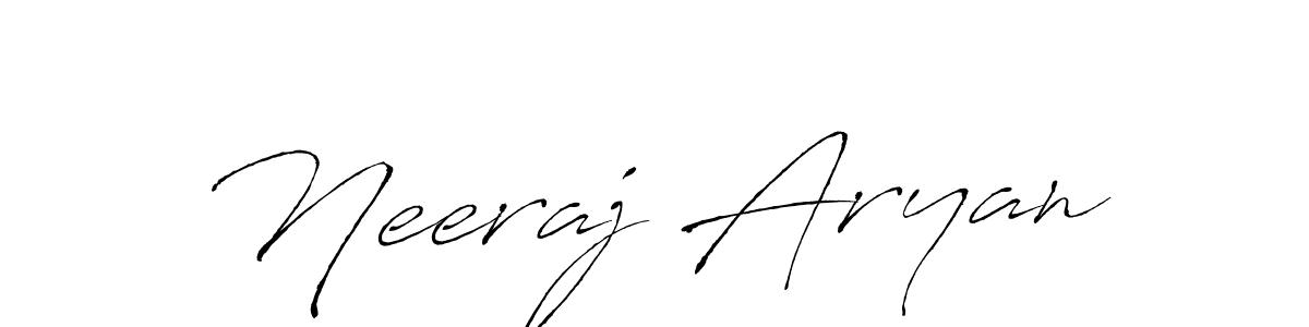 How to make Neeraj Aryan name signature. Use Antro_Vectra style for creating short signs online. This is the latest handwritten sign. Neeraj Aryan signature style 6 images and pictures png