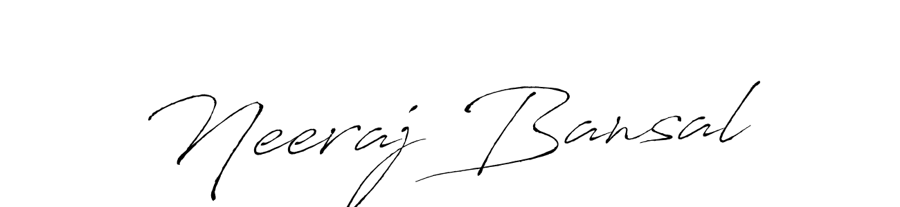 Create a beautiful signature design for name Neeraj Bansal. With this signature (Antro_Vectra) fonts, you can make a handwritten signature for free. Neeraj Bansal signature style 6 images and pictures png