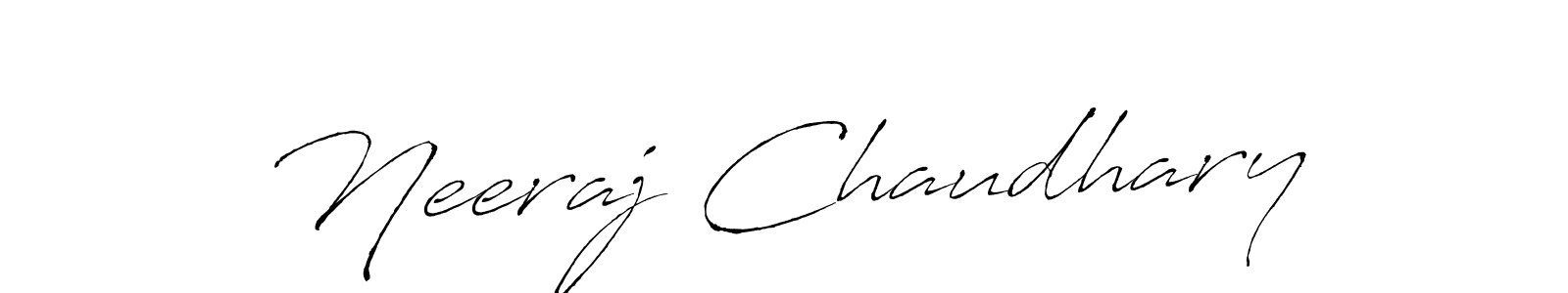 Design your own signature with our free online signature maker. With this signature software, you can create a handwritten (Antro_Vectra) signature for name Neeraj Chaudhary. Neeraj Chaudhary signature style 6 images and pictures png