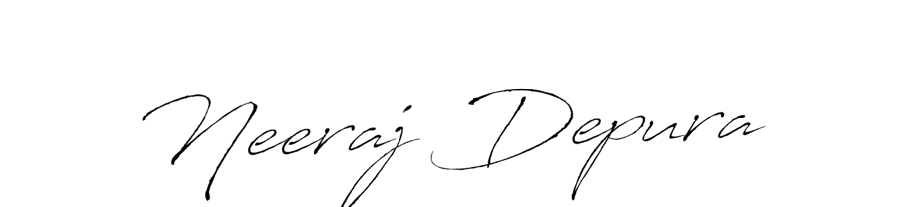 Design your own signature with our free online signature maker. With this signature software, you can create a handwritten (Antro_Vectra) signature for name Neeraj Depura. Neeraj Depura signature style 6 images and pictures png