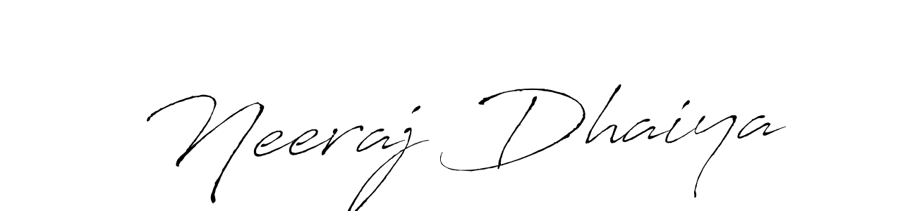 Also You can easily find your signature by using the search form. We will create Neeraj Dhaiya name handwritten signature images for you free of cost using Antro_Vectra sign style. Neeraj Dhaiya signature style 6 images and pictures png