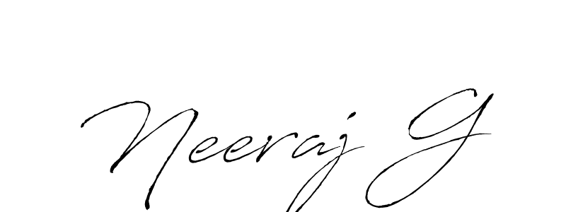 Design your own signature with our free online signature maker. With this signature software, you can create a handwritten (Antro_Vectra) signature for name Neeraj G. Neeraj G signature style 6 images and pictures png