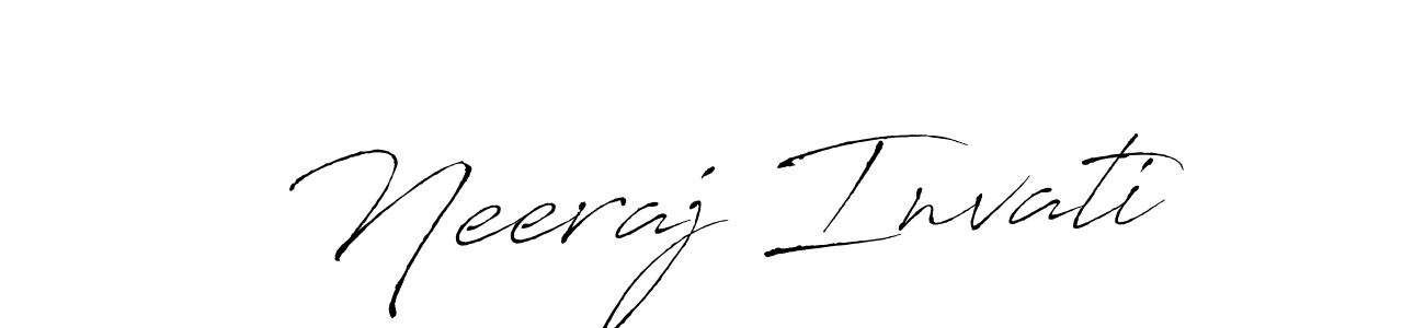 Design your own signature with our free online signature maker. With this signature software, you can create a handwritten (Antro_Vectra) signature for name Neeraj Invati. Neeraj Invati signature style 6 images and pictures png