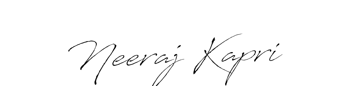 It looks lik you need a new signature style for name Neeraj Kapri. Design unique handwritten (Antro_Vectra) signature with our free signature maker in just a few clicks. Neeraj Kapri signature style 6 images and pictures png