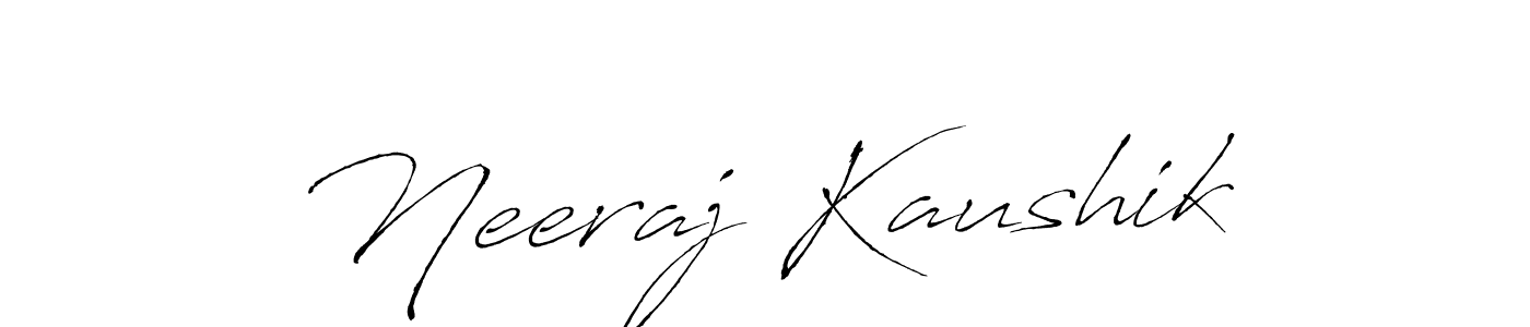 Neeraj Kaushik stylish signature style. Best Handwritten Sign (Antro_Vectra) for my name. Handwritten Signature Collection Ideas for my name Neeraj Kaushik. Neeraj Kaushik signature style 6 images and pictures png