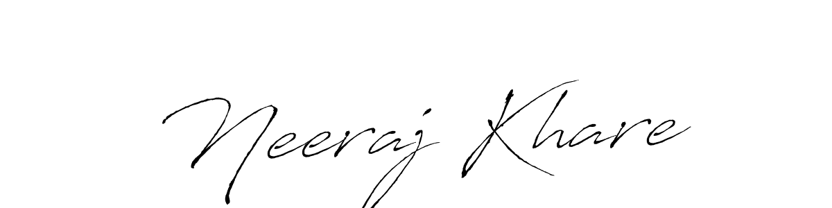 Make a beautiful signature design for name Neeraj Khare. With this signature (Antro_Vectra) style, you can create a handwritten signature for free. Neeraj Khare signature style 6 images and pictures png