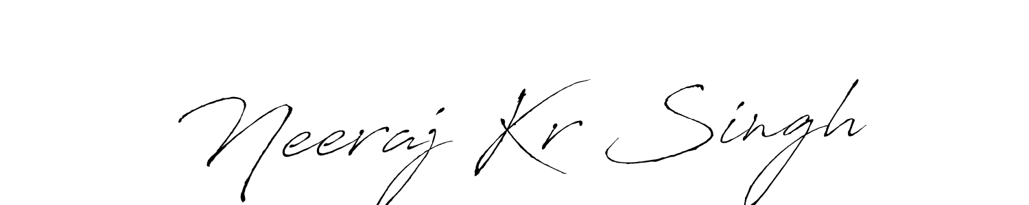Design your own signature with our free online signature maker. With this signature software, you can create a handwritten (Antro_Vectra) signature for name Neeraj Kr Singh. Neeraj Kr Singh signature style 6 images and pictures png