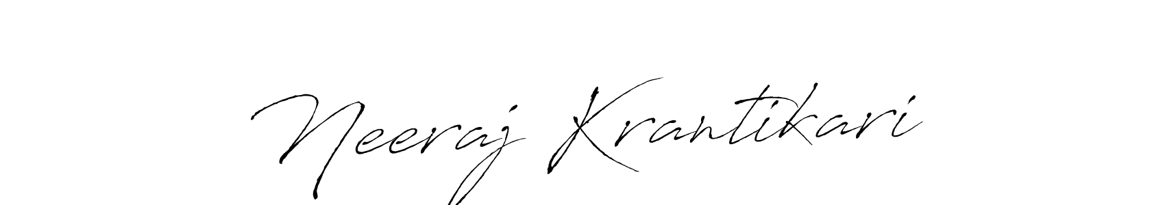 Design your own signature with our free online signature maker. With this signature software, you can create a handwritten (Antro_Vectra) signature for name Neeraj Krantikari. Neeraj Krantikari signature style 6 images and pictures png