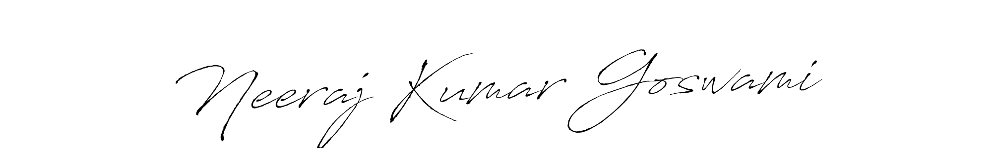 Make a short Neeraj Kumar Goswami signature style. Manage your documents anywhere anytime using Antro_Vectra. Create and add eSignatures, submit forms, share and send files easily. Neeraj Kumar Goswami signature style 6 images and pictures png