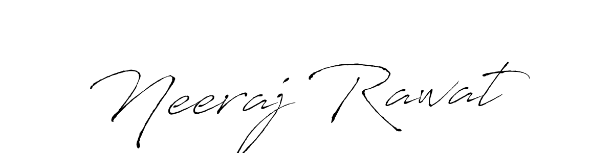 How to make Neeraj Rawat name signature. Use Antro_Vectra style for creating short signs online. This is the latest handwritten sign. Neeraj Rawat signature style 6 images and pictures png