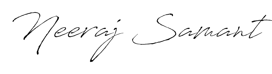Create an unforgettable impression when signing with Neeraj Samant name styled in Antro_Vectra typography. 100% free online generator. Neeraj Samant signature style 6 images and pictures png
