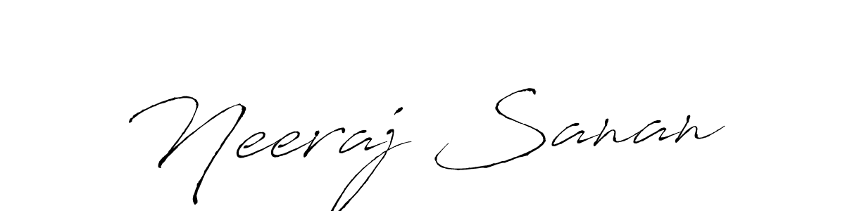 Make a beautiful signature design for name Neeraj Sanan. With this signature (Antro_Vectra) style, you can create a handwritten signature for free. Neeraj Sanan signature style 6 images and pictures png