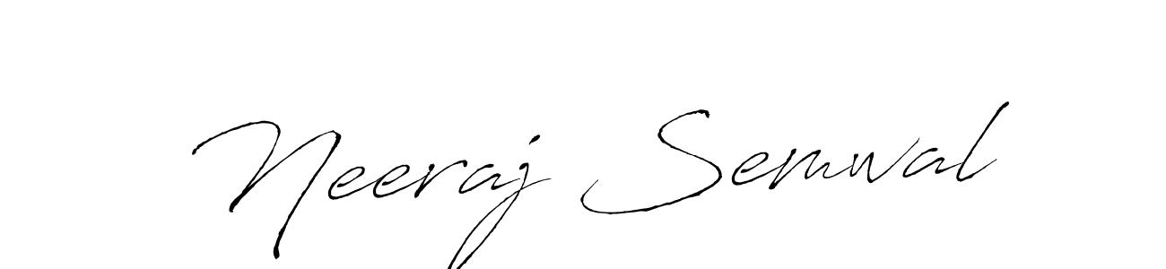 How to make Neeraj Semwal signature? Antro_Vectra is a professional autograph style. Create handwritten signature for Neeraj Semwal name. Neeraj Semwal signature style 6 images and pictures png