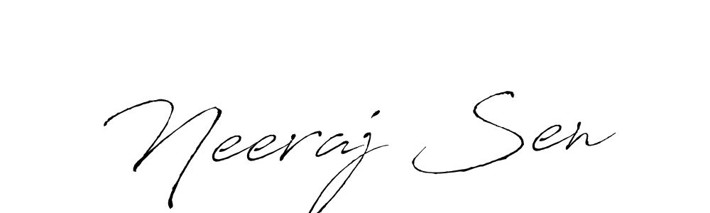 How to make Neeraj Sen signature? Antro_Vectra is a professional autograph style. Create handwritten signature for Neeraj Sen name. Neeraj Sen signature style 6 images and pictures png