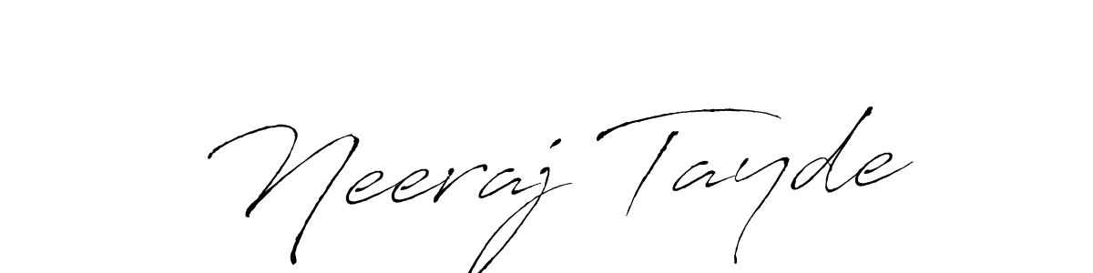 The best way (Antro_Vectra) to make a short signature is to pick only two or three words in your name. The name Neeraj Tayde include a total of six letters. For converting this name. Neeraj Tayde signature style 6 images and pictures png