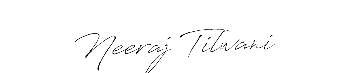 Design your own signature with our free online signature maker. With this signature software, you can create a handwritten (Antro_Vectra) signature for name Neeraj Tilwani. Neeraj Tilwani signature style 6 images and pictures png