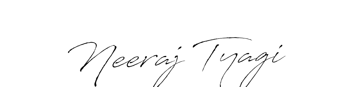 Make a beautiful signature design for name Neeraj Tyagi. With this signature (Antro_Vectra) style, you can create a handwritten signature for free. Neeraj Tyagi signature style 6 images and pictures png