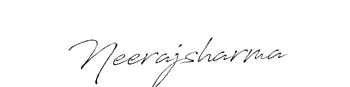Antro_Vectra is a professional signature style that is perfect for those who want to add a touch of class to their signature. It is also a great choice for those who want to make their signature more unique. Get Neerajsharma name to fancy signature for free. Neerajsharma signature style 6 images and pictures png