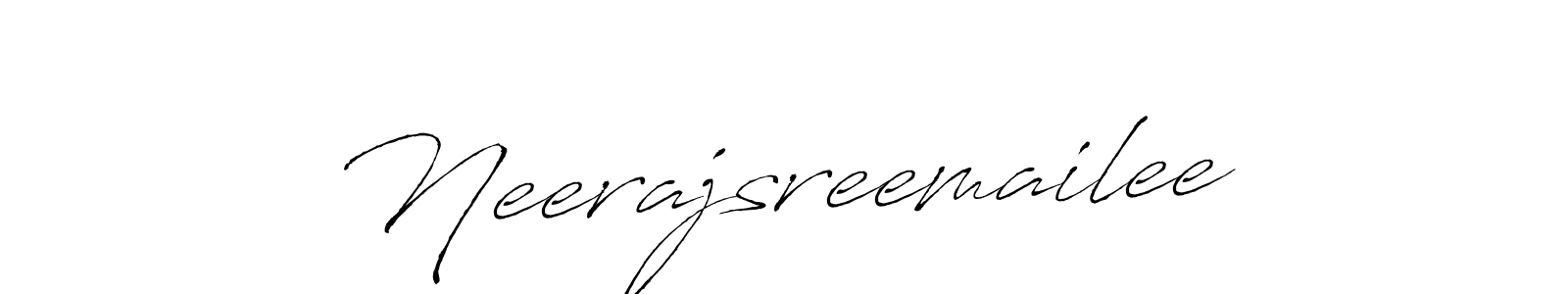 This is the best signature style for the Neerajsreemailee name. Also you like these signature font (Antro_Vectra). Mix name signature. Neerajsreemailee signature style 6 images and pictures png