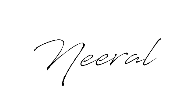 How to make Neeral name signature. Use Antro_Vectra style for creating short signs online. This is the latest handwritten sign. Neeral signature style 6 images and pictures png