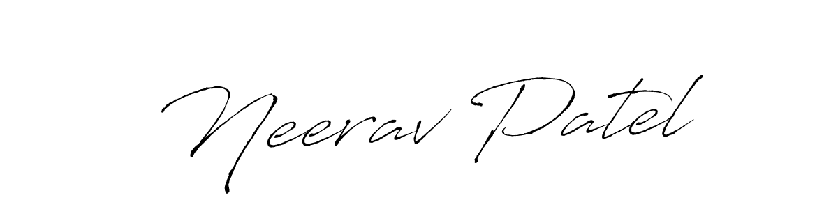 How to make Neerav Patel name signature. Use Antro_Vectra style for creating short signs online. This is the latest handwritten sign. Neerav Patel signature style 6 images and pictures png