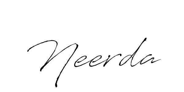 Make a beautiful signature design for name Neerda. With this signature (Antro_Vectra) style, you can create a handwritten signature for free. Neerda signature style 6 images and pictures png