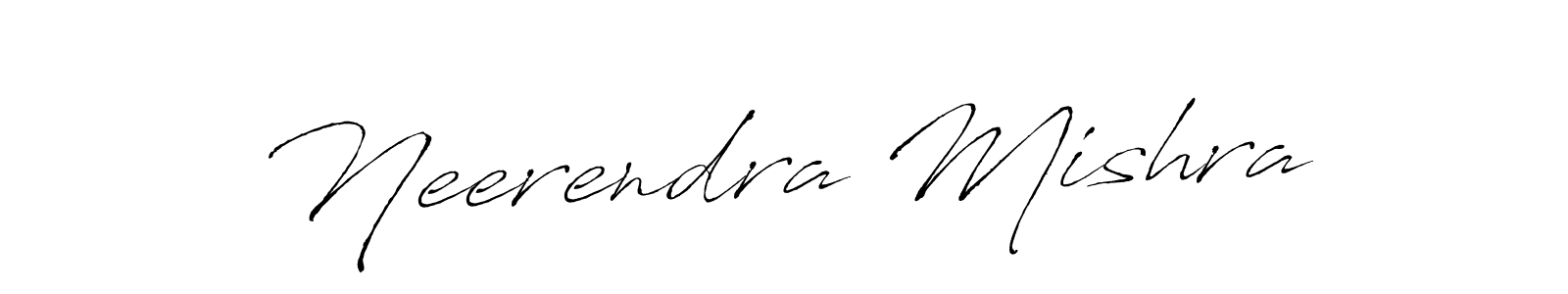 How to make Neerendra Mishra name signature. Use Antro_Vectra style for creating short signs online. This is the latest handwritten sign. Neerendra Mishra signature style 6 images and pictures png