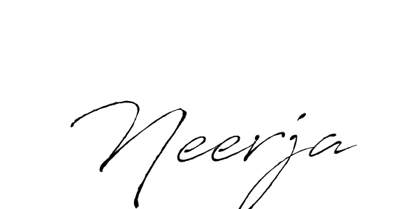 Use a signature maker to create a handwritten signature online. With this signature software, you can design (Antro_Vectra) your own signature for name Neerja. Neerja signature style 6 images and pictures png