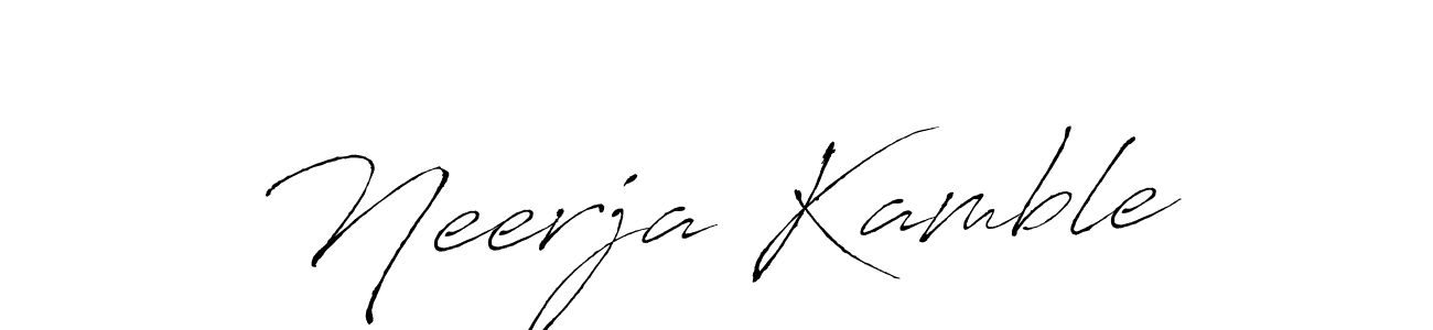 Design your own signature with our free online signature maker. With this signature software, you can create a handwritten (Antro_Vectra) signature for name Neerja Kamble. Neerja Kamble signature style 6 images and pictures png