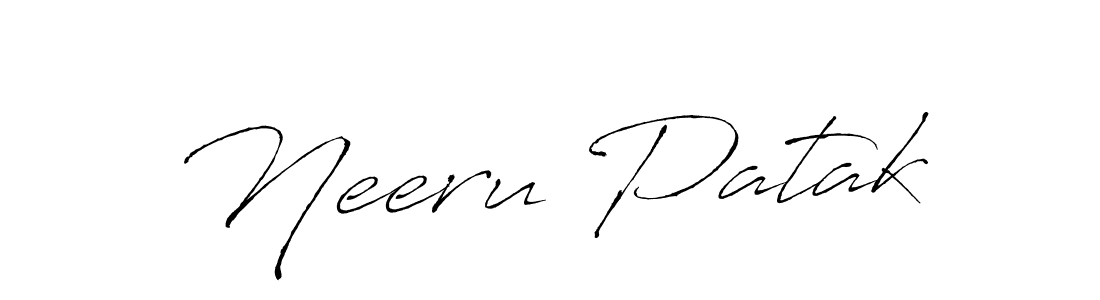 Neeru Patak stylish signature style. Best Handwritten Sign (Antro_Vectra) for my name. Handwritten Signature Collection Ideas for my name Neeru Patak. Neeru Patak signature style 6 images and pictures png