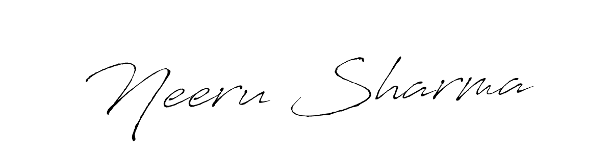 Neeru Sharma stylish signature style. Best Handwritten Sign (Antro_Vectra) for my name. Handwritten Signature Collection Ideas for my name Neeru Sharma. Neeru Sharma signature style 6 images and pictures png