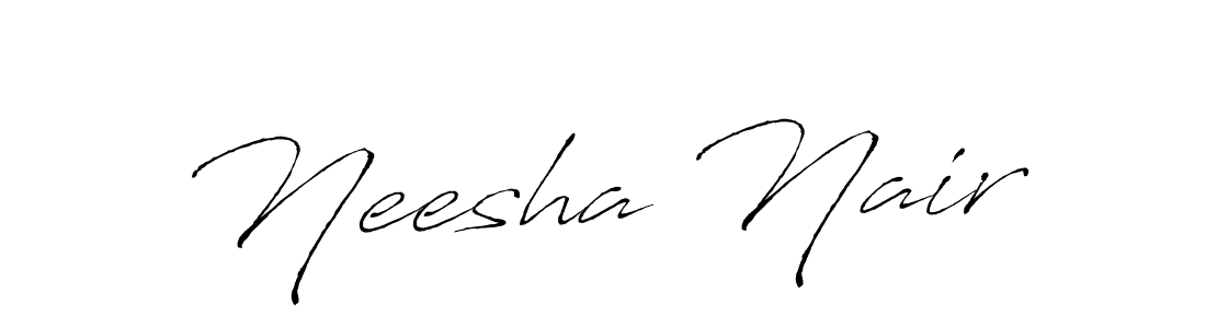 Antro_Vectra is a professional signature style that is perfect for those who want to add a touch of class to their signature. It is also a great choice for those who want to make their signature more unique. Get Neesha Nair name to fancy signature for free. Neesha Nair signature style 6 images and pictures png