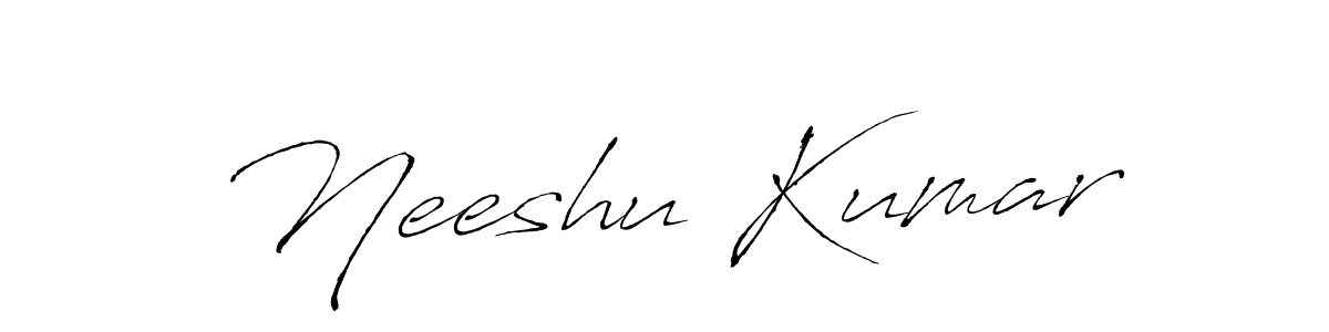 Design your own signature with our free online signature maker. With this signature software, you can create a handwritten (Antro_Vectra) signature for name Neeshu Kumar. Neeshu Kumar signature style 6 images and pictures png