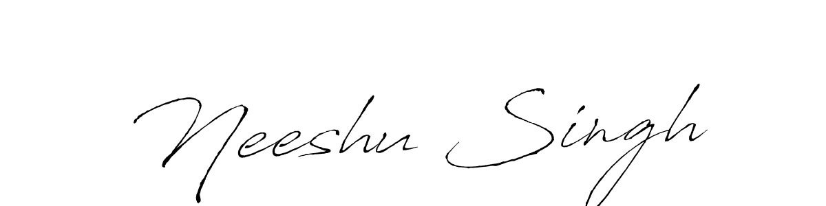 Create a beautiful signature design for name Neeshu Singh. With this signature (Antro_Vectra) fonts, you can make a handwritten signature for free. Neeshu Singh signature style 6 images and pictures png