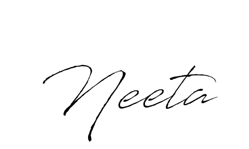 Create a beautiful signature design for name Neeta. With this signature (Antro_Vectra) fonts, you can make a handwritten signature for free. Neeta signature style 6 images and pictures png