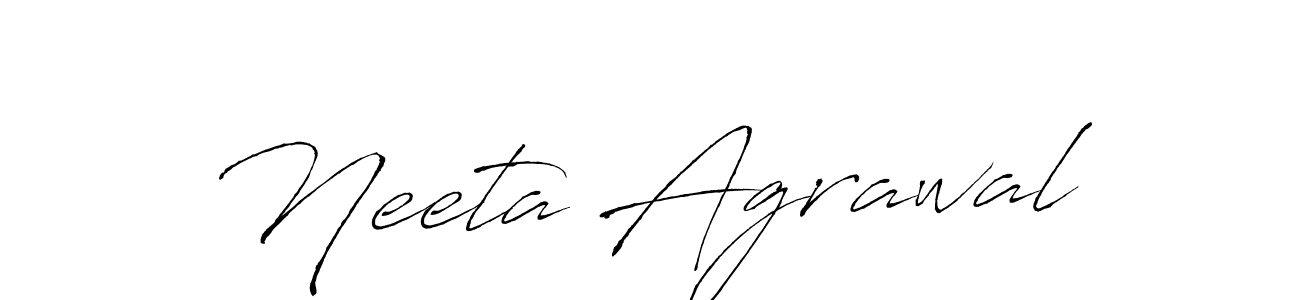 Make a beautiful signature design for name Neeta Agrawal. With this signature (Antro_Vectra) style, you can create a handwritten signature for free. Neeta Agrawal signature style 6 images and pictures png