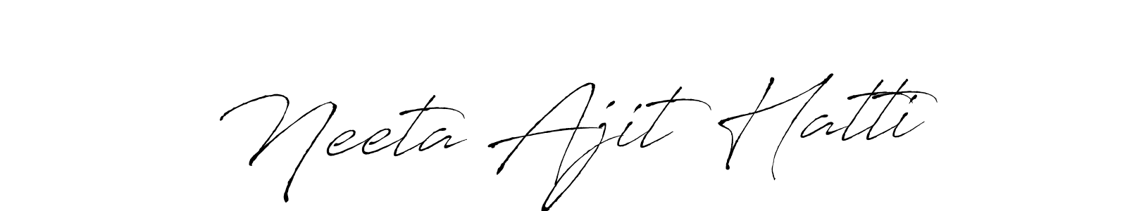 You should practise on your own different ways (Antro_Vectra) to write your name (Neeta Ajit Hatti) in signature. don't let someone else do it for you. Neeta Ajit Hatti signature style 6 images and pictures png