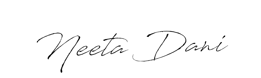 Similarly Antro_Vectra is the best handwritten signature design. Signature creator online .You can use it as an online autograph creator for name Neeta Dani. Neeta Dani signature style 6 images and pictures png