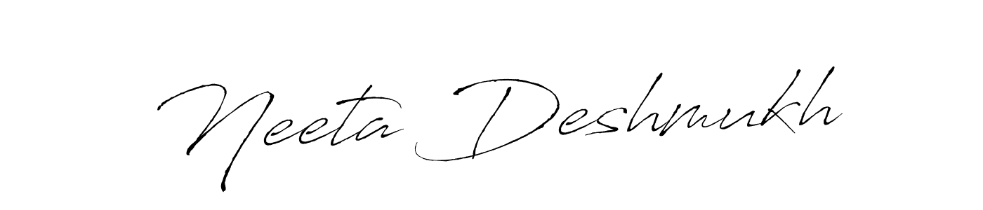 Use a signature maker to create a handwritten signature online. With this signature software, you can design (Antro_Vectra) your own signature for name Neeta Deshmukh. Neeta Deshmukh signature style 6 images and pictures png
