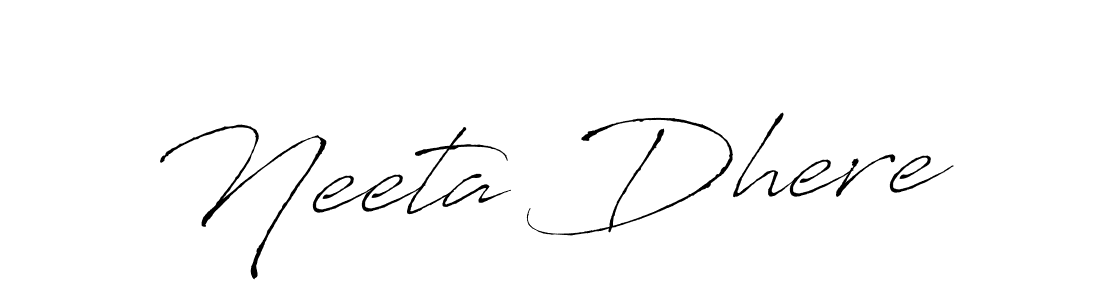 Create a beautiful signature design for name Neeta Dhere. With this signature (Antro_Vectra) fonts, you can make a handwritten signature for free. Neeta Dhere signature style 6 images and pictures png